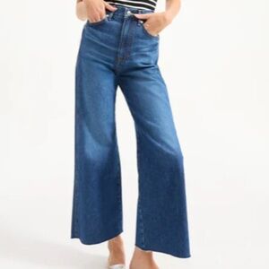 Veronica Beard Taylor Cropped Wide-Leg Jean